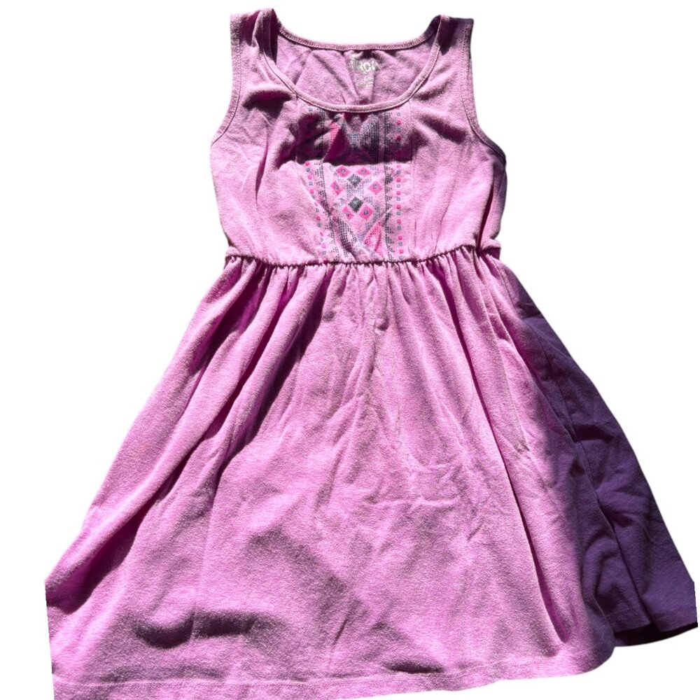 Circo girl's lilac purple Aztec design sleeveless dress sz S 6-6X
